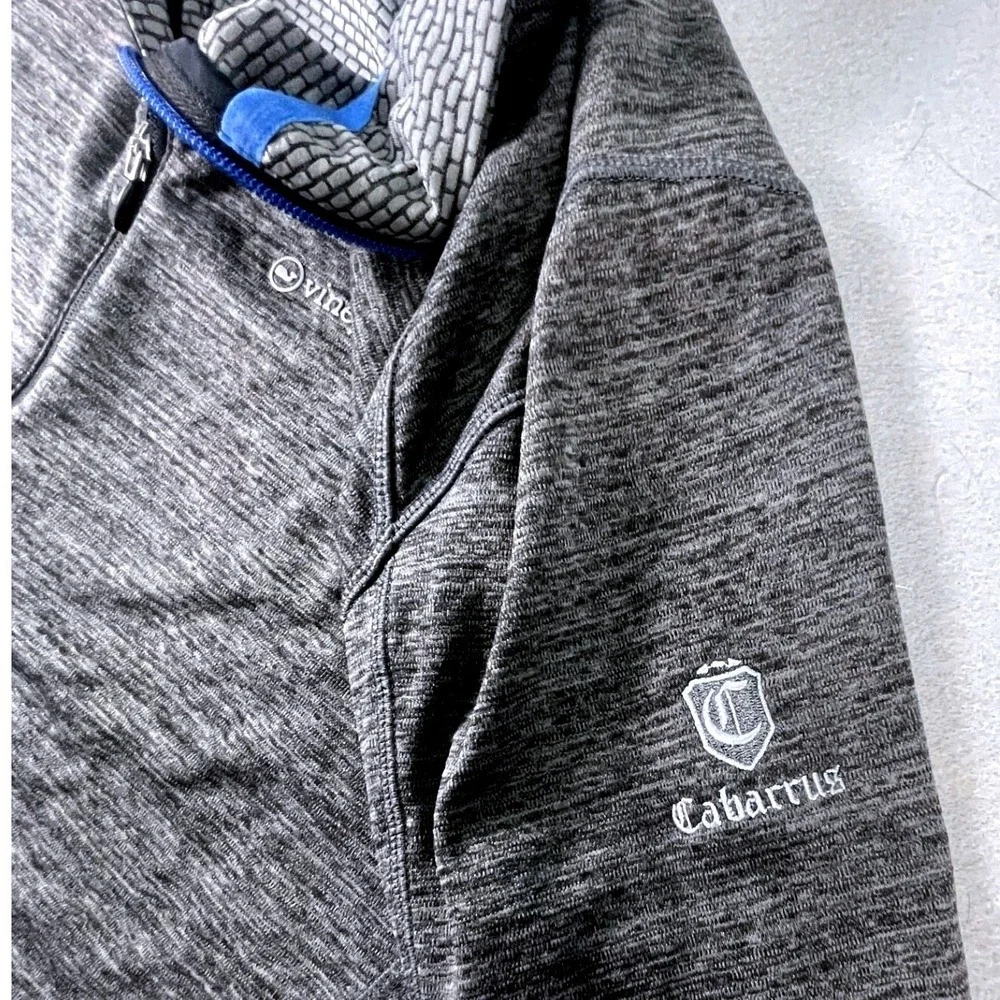 Vineyard Vines Pullover Mens L Gray Performance Quarter Zip Cabarrus Logo